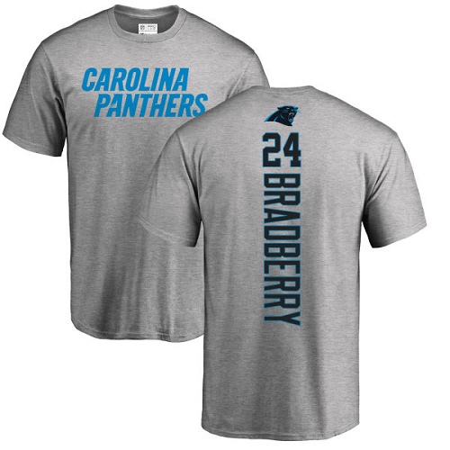 Carolina Panthers Men Ash James Bradberry Backer NFL Football 24 T Shirt